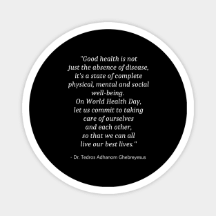 World Healthy Day Magnet